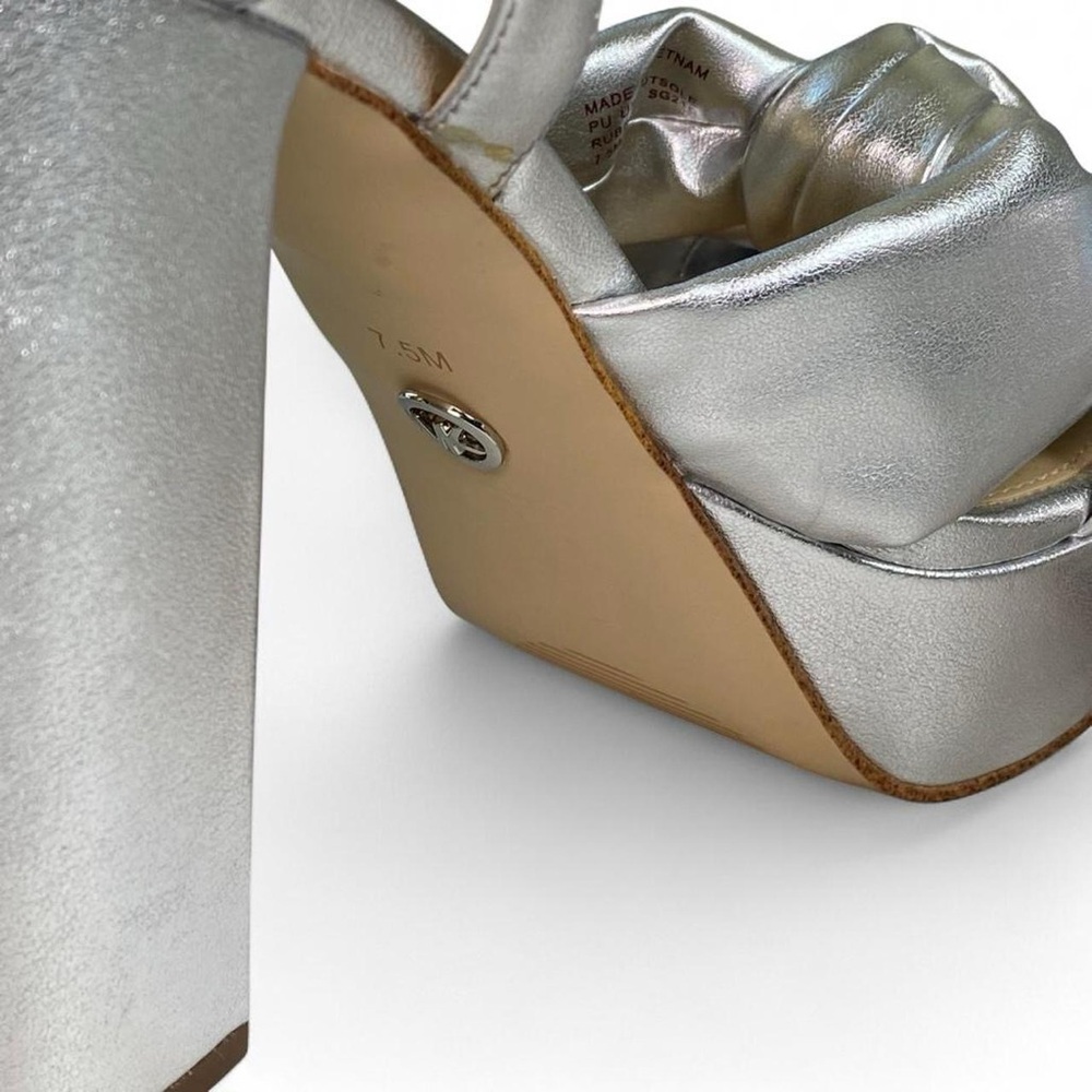 Michael Kors Silver High Heel Sandals - Picture 5 of 7